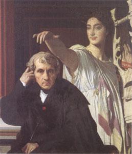 Jean Auguste Dominique Ingres The Composer Cherubini with the Muse of Lyric Poetry (mk05) Germany oil painting art